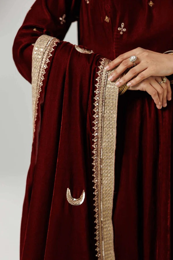 Embroidered Dupatta - KFW25-47